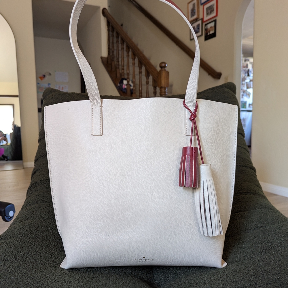Kate Spade White Tote Bag